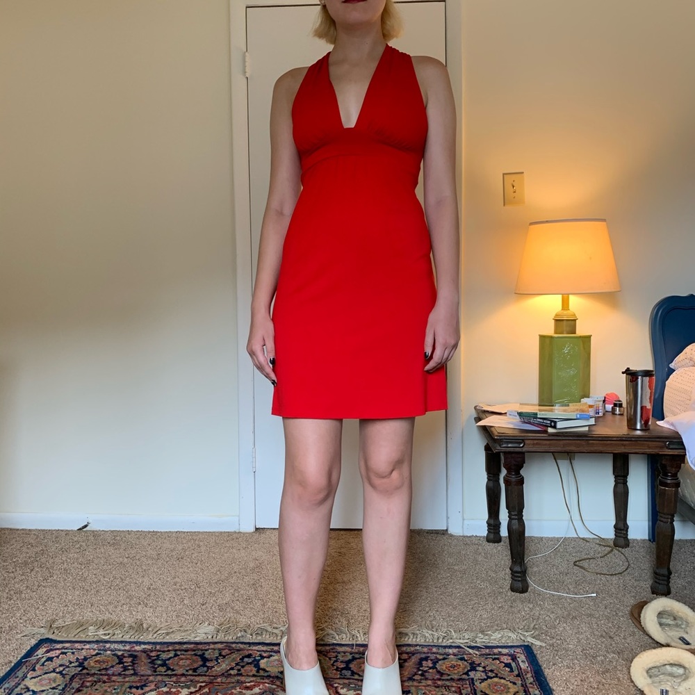 Red Susana Monaco open-back minidress